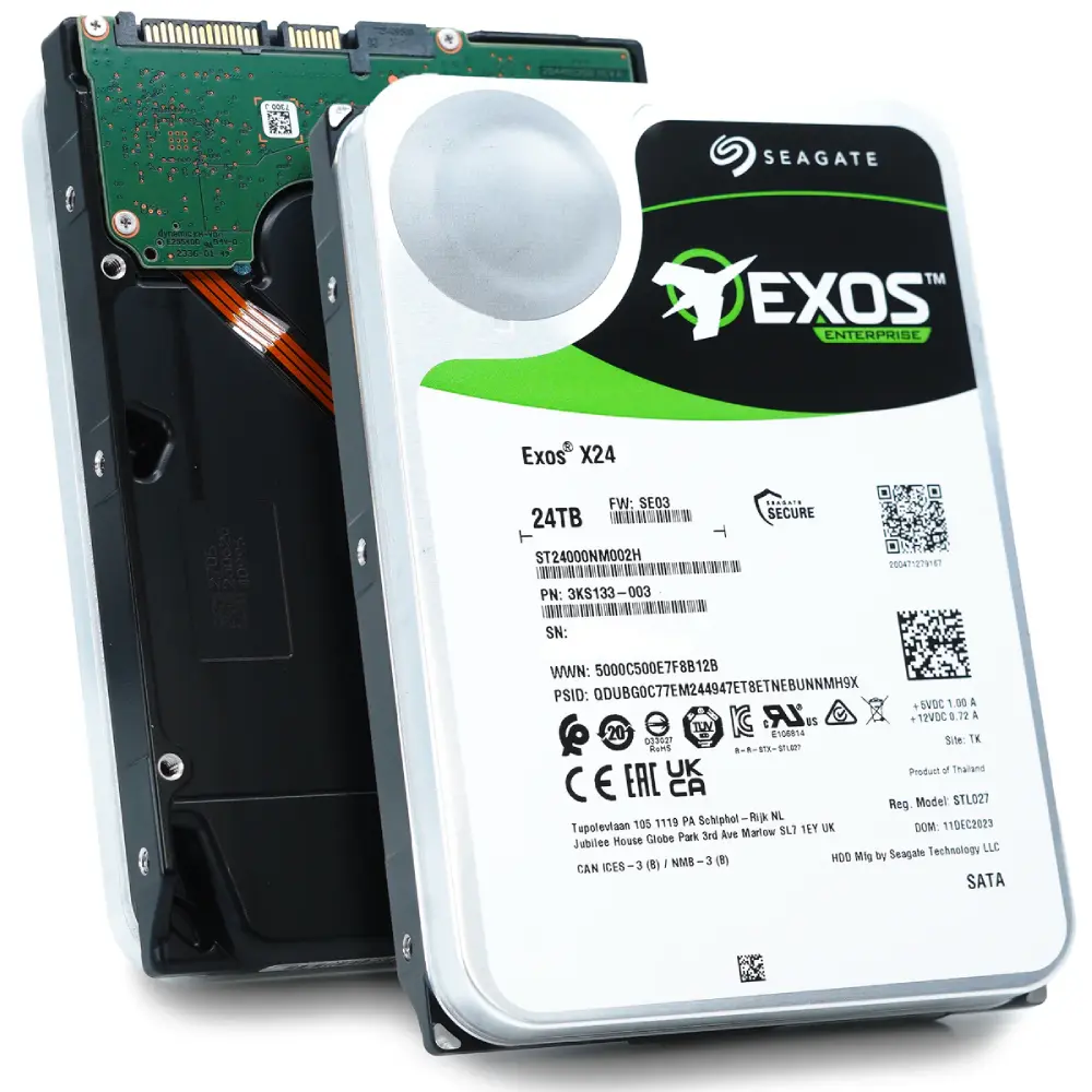 Seagate Exos X24 24TB Enterprise Data Center Hard Disk 3.5 Inch SATA view 2